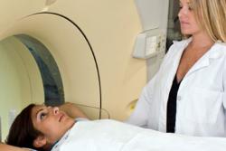 woman having MRI scan